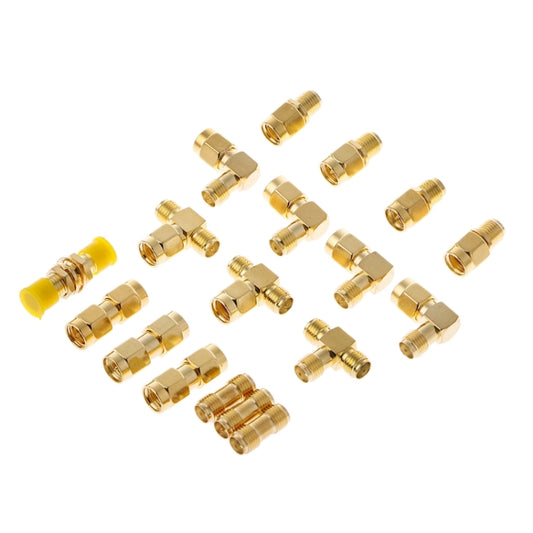 18 PCS / Set SMA Male Female Connector Kit Antenna Plug Converter Coaxial Adapter Set by buy2fix