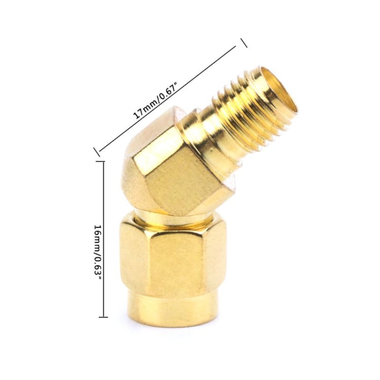 SMA Male to SMA Female 45 Degrees 135 Degrees FPV Conical Adapter Connector by buy2fix