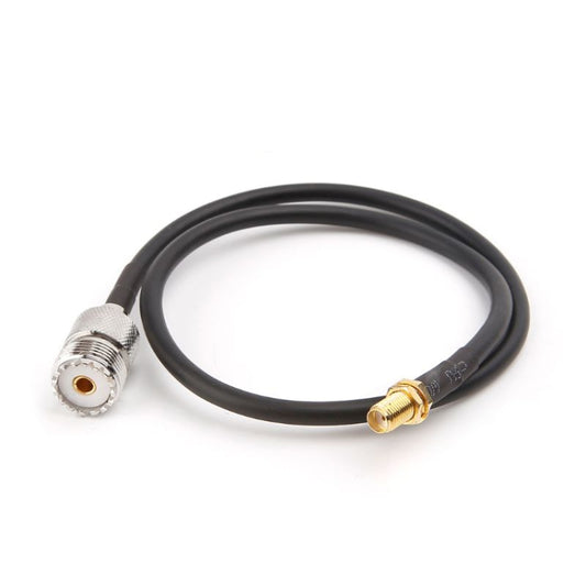 SMA Female to UHF SO239 PL259 Female RG58 Pork Tail Cable, Length: 50cm by buy2fix
