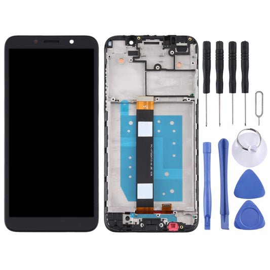 TFT LCD Screen for Motorola Moto E6 Play Digitizer Full Assembly with Frame (Black) by buy2fix