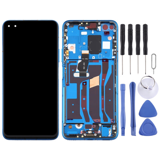 OEM LCD Screen for Huawei Nova 6 5G Digitizer Full Assembly with Frame(Dark Blue) by buy2fix