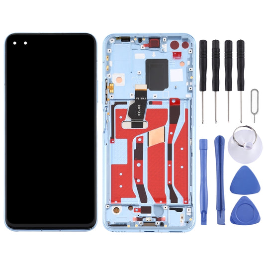 OEM LCD Screen for Huawei Nova 6 5G Digitizer Full Assembly with Frame(Blue) by buy2fix