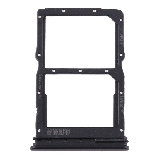 SIM Card Tray + NM Card Tray for Huawei P40 Lite 5G (Black) by buy2fix