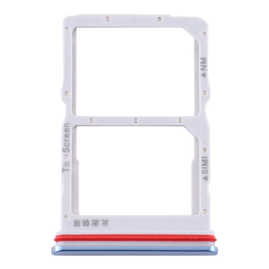 SIM Card Tray + NM Card Tray for Huawei P40 Lite 5G (Baby Blue) by buy2fix