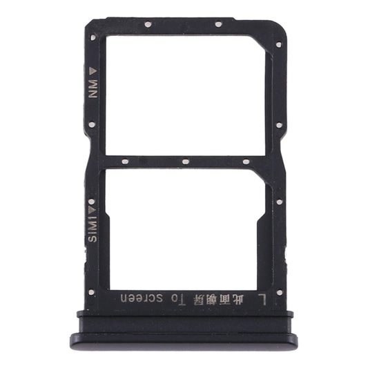 SIM Card Tray + NM Card Tray for Huawei Y8p (Black) by buy2fix