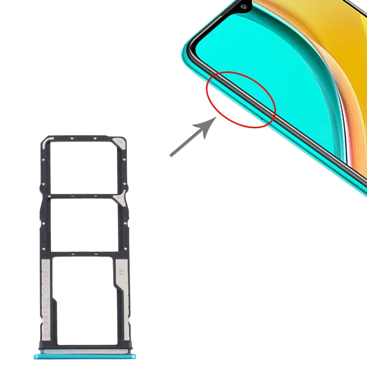 SIM Card Tray + SIM Card Tray + Micro SD Card Tray for Xiaomi Redmi 9(Green) by buy2fix