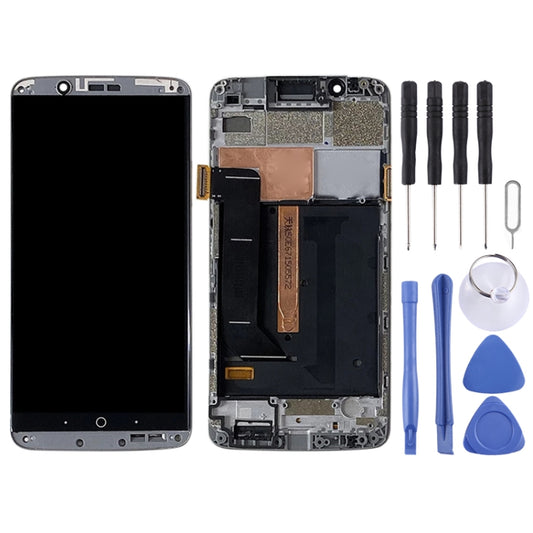 Original AMOLED LCD Screen for ZTE Axon 7 A2017 A2017U A2017G Digitizer Full Assembly With Frame (Grey) by buy2fix