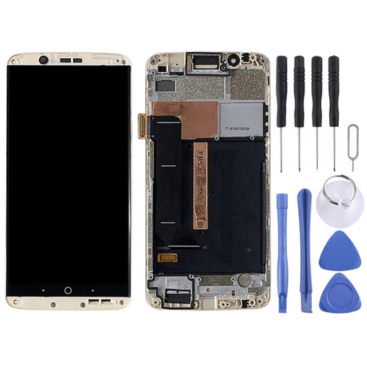 Original AMOLED LCD Screen for ZTE Axon 7 A2017 A2017U A2017G Digitizer Full Assembly With Frame (Gold) by buy2fix