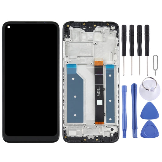 TFT LCD Screen for LG Q61 Digitizer Full Assembly with Frame(Black) by buy2fix