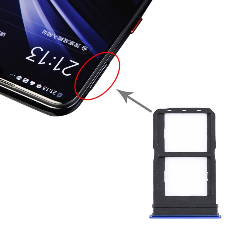 For Vivo iQOO Neo V1914A SIM Card Tray + SIM Card Tray (Blue) by buy2fix
