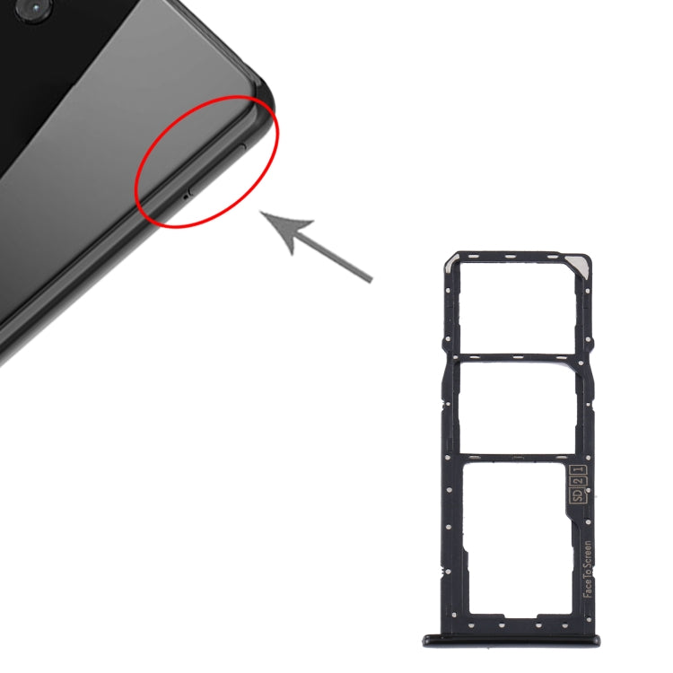 SIM Card Tray + SIM Card Tray + Micro SD Card Tray for Motorola One (P30 Play) XT1941(Black) by buy2fix