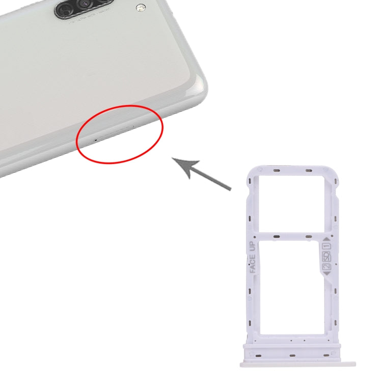 SIM Card Tray + Micro SD Card Tray for Motorola Moto G8 (White) by buy2fix