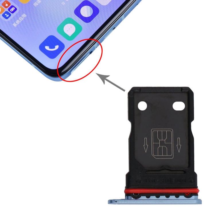 For OnePlus 9R SIM Card Tray + SIM Card Tray (Blue) by buy2fix