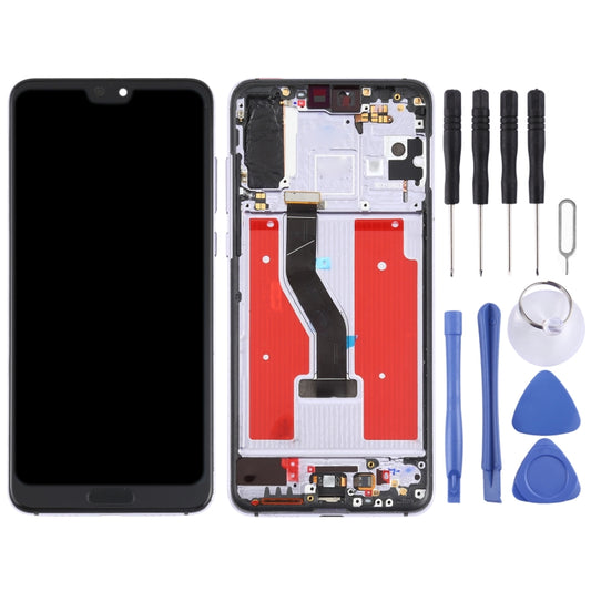 Original OLED LCD Screen for Huawei P20 Pro Digitizer Full Assembly with Frame(Twilight) by buy2fix
