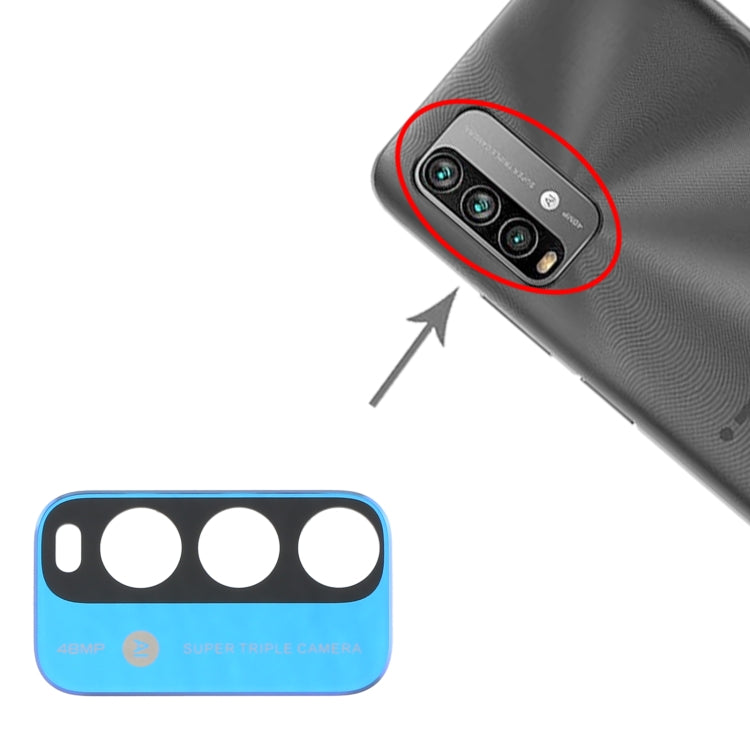 10 PCS Back Camera Lens for Xiaomi Redmi Note 9 4G M2010J19SC (Blue) by buy2fix