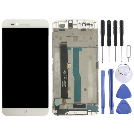 OEM LCD Screen for ZTE Blade A610 / A610C / A612 Digitizer Full Assembly with Frame(White) by buy2fix