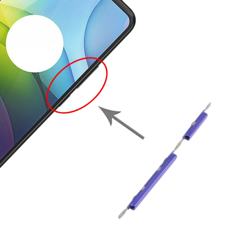 Power Button and Volume Control Button for Motorola Moto G9 Power (Purple) by buy2fix