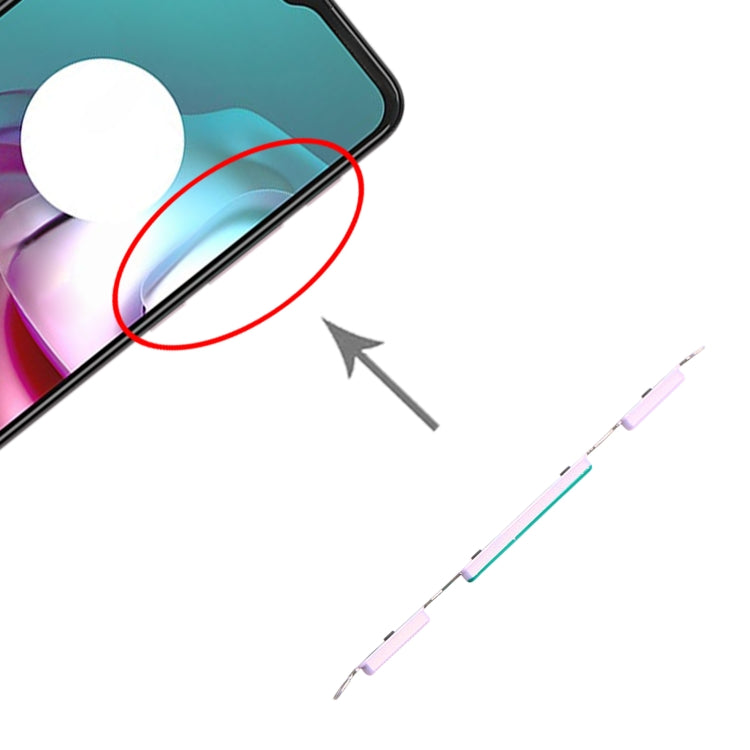 Power Button and Volume Control Button for Motorola Moto G30 XT2129-2 PAML0000IN (Pink) by buy2fix