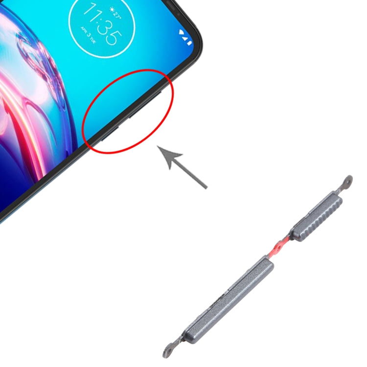 Power Button and Volume Control Button for Motorola Moto E6s (2020) (Black) by buy2fix