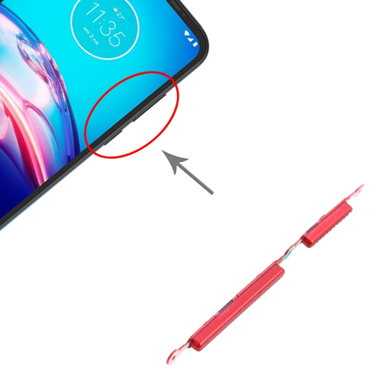 Power Button and Volume Control Button for Motorola Moto E6s (2020) (Red) by buy2fix