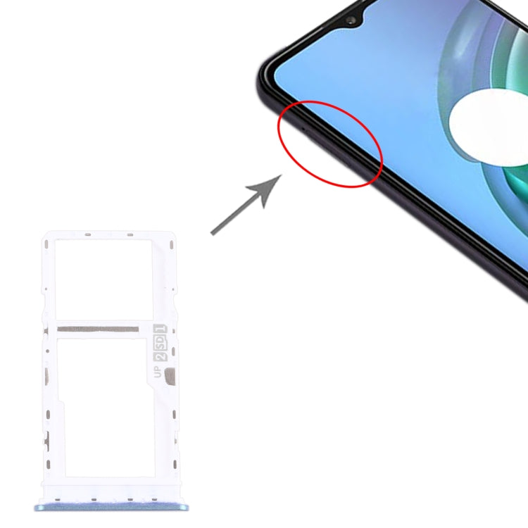 SIM Card Tray + SIM Card Tray / Micro SD Card Tray for Motorola Moto G10 XT2127-2 (Grey) by buy2fix