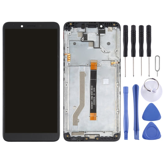 LCD Screen and Digitizer Full Assembly with Frame for Nokia C3(Black) by buy2fix