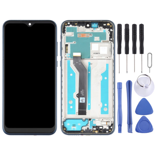 TFT LCD Screen for Motorola Moto E (2020)Digitizer Full Assembly with Frame (Blue) by buy2fix
