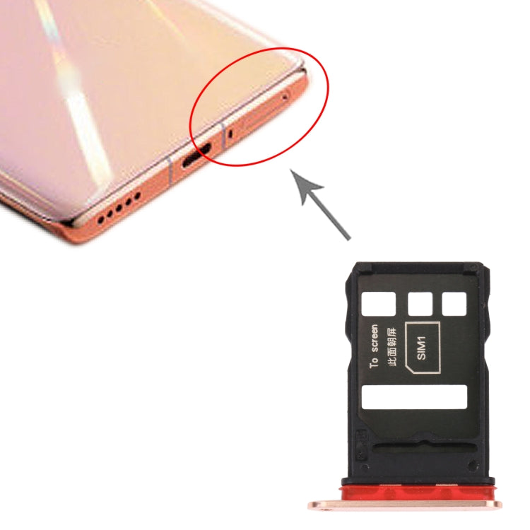 SIM Card Tray + SIM Card Tray for Honor V40 5G(Gold) by buy2fix