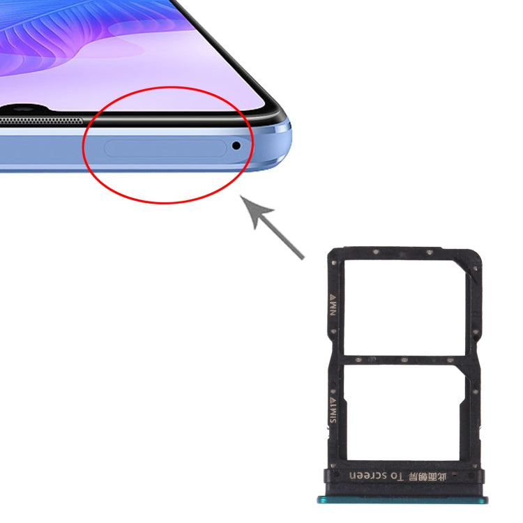 SIM Card Tray + NM Card Tray for Huawei Enjoy 20 Pro (Green) by buy2fix