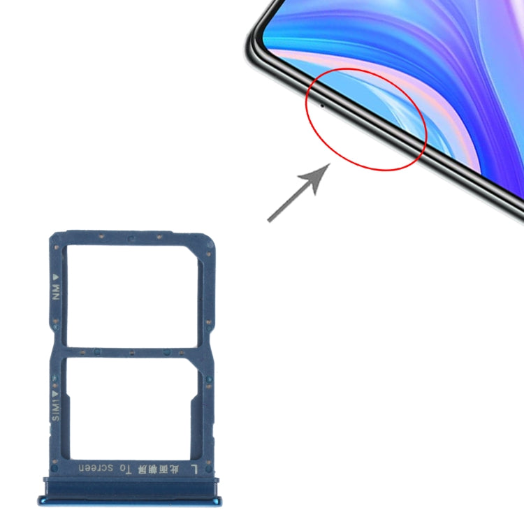 SIM Card Tray + NM Card Tray for Huawei P Smart S (Blue) by buy2fix