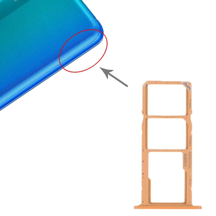 SIM Card Tray + SIM Card Tray + Micro SD Card Tray for Honor 8S 2020 (Gold) by buy2fix