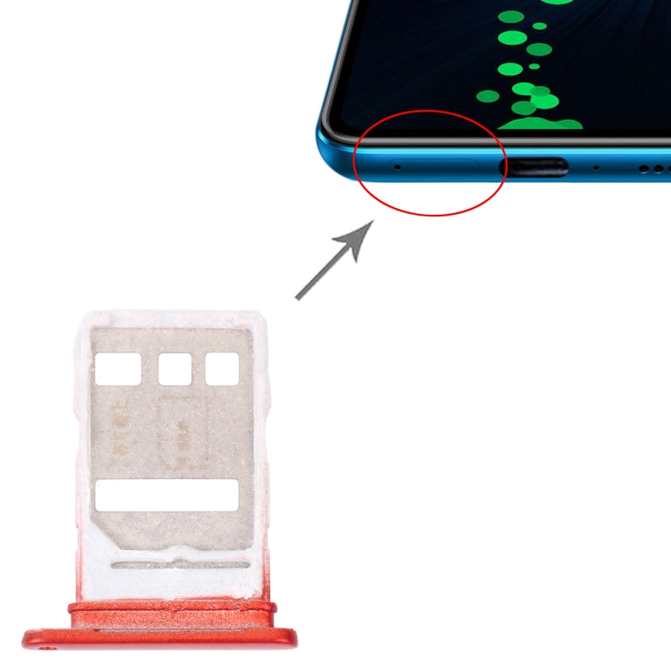 SIM Card Tray + SIM Card Tray / NM Card Tray for Honor X10 5G (Red) by buy2fix