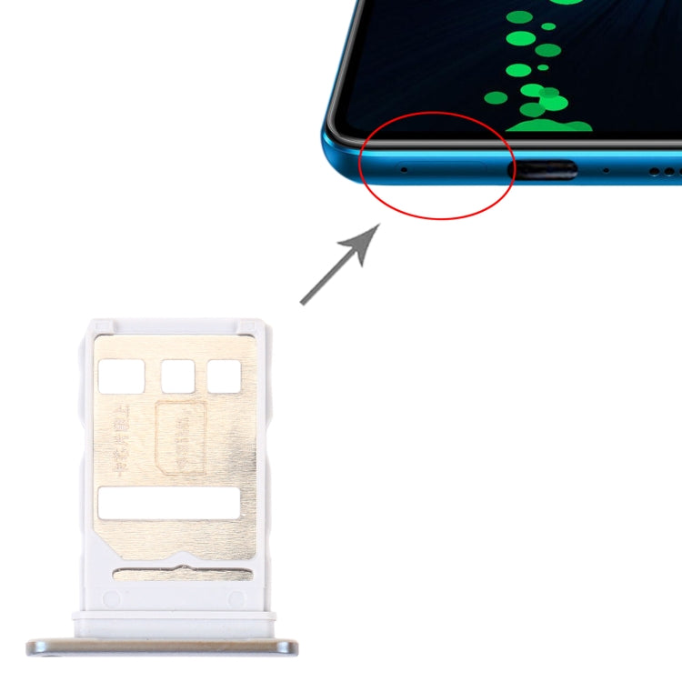 SIM Card Tray + SIM Card Tray / NM Card Tray for Honor X10 5G (Silver) by buy2fix