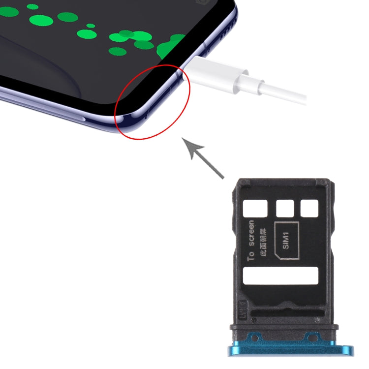 SIM Card Tray + SIM Card Tray for Huawei Nova 7 5G (Green) by buy2fix