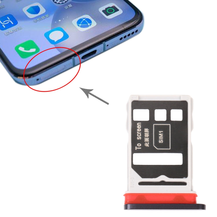 SIM Card Tray + SIM Card Tray for Honor 30 (Black) by buy2fix