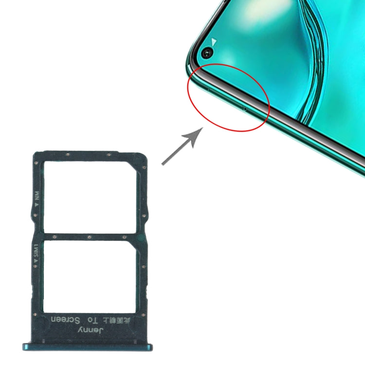 SIM Card Tray + NM Card Tray for Huawei Nova 7i (Green) by buy2fix