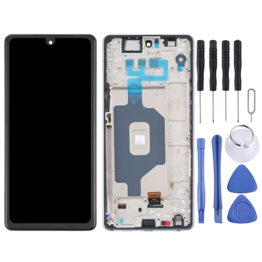 Original LCD Screen for LG Stylo 6 / K71 LMQ730TM LM-Q730TM LMQ730HA LM-Q730HA Digitizer Full Assembly with Frame (Silver) by buy2fix