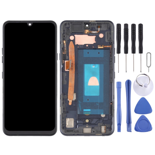 Original LCD Screen for LG G8X ThinQ LMG850EMW LM-G850 Digitizer Full Assembly with Frame (Black) by buy2fix