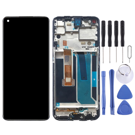 For OnePlus Nord N10 5G BE2029 Digitizer Full Assembly with Frame OEM LCD Screen (Black) by buy2fix