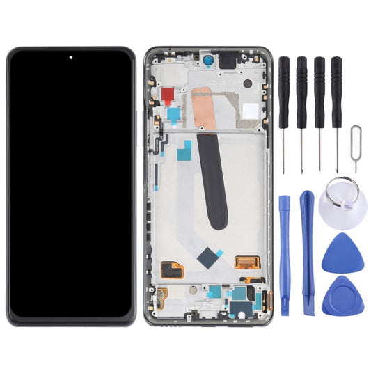AMOLED Material Original LCD Screen and Digitizer Full Assembly With Frame for Xiaomi Redmi K40 / Redmi K40 Pro / Redmi K40 Pro+ / Mi 11i / Poco F3 / M2012K11AC M2012K11C M2012K11AG M2012K11G(Black) by buy2fix