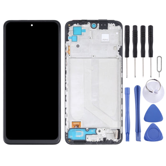 OLED Material LCD Screen and Digitizer Full Assembly With Frame for Xiaomi Redmi Note 10 4G / Redmi Note 10s 4G / Redmi Note 11 SE India / Poco M5s M2101K7AI M2101K7AG M2101K7BG M2101K7BI M2101K7BNY by buy2fix