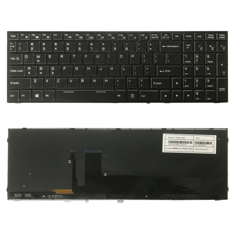 US Version Keyboard With Back Light for Hasee G10 Z8 Z7M Z7-CT5NA7NA7GS KPZGZ GX9 911PLUS CN95S01 - Replacement Keyboards by buy2fix | Online Shopping UK | buy2fix