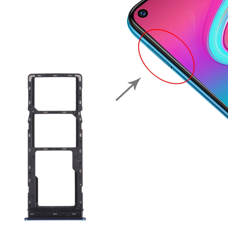 For infinix S5 X652 SIM Card Tray + SIM Card Tray + Micro SD Card Tray (Blue) by buy2fix