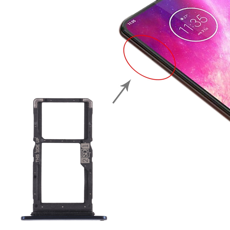 SIM Card Tray + SIM Card Tray / Micro SD Card Tray for Motorola One Hyper XT2027 XT2027-1 (Blue) by buy2fix