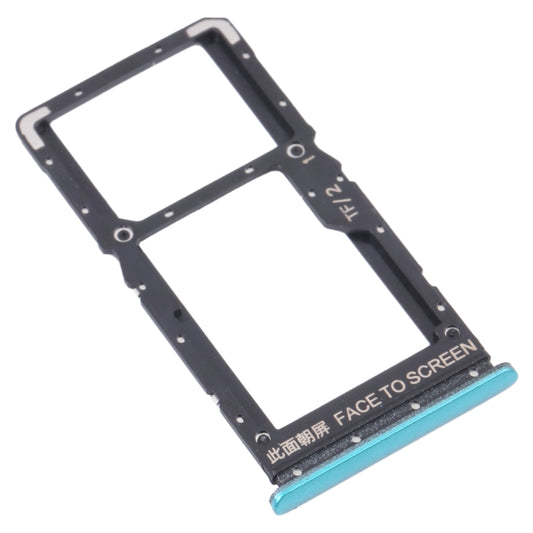 SIM Card Tray + SIM Card Tray / Micro SD Card Tray for Xiaomi Redmi Note 10 5G / Poco M3 Pro 5G / Redmi Note 10T 5G M2103K19G M2103K19C M2103K19PG M2103K19PI(Green) by buy2fix
