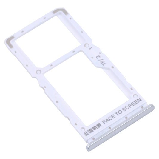 SIM Card Tray + SIM Card Tray / Micro SD Card Tray for Xiaomi Redmi Note 10 5G / Poco M3 Pro 5G / Redmi Note 10T 5G M2103K19G M2103K19C M2103K19PG M2103K19PI(Silver) by buy2fix