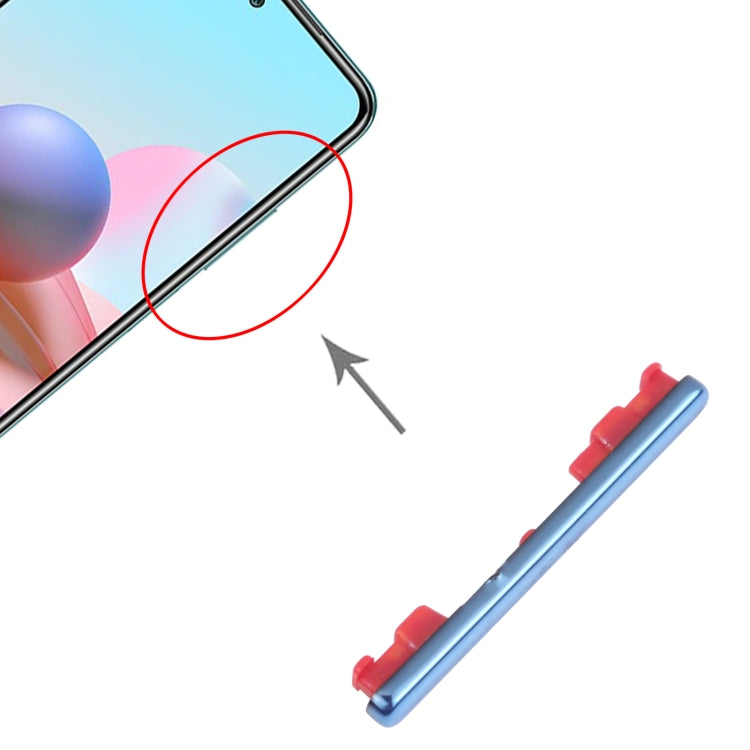 Volume Control Button for Xiaomi Redmi Note 10 4G M2101K7AI M2101K7AG (Blue) by buy2fix