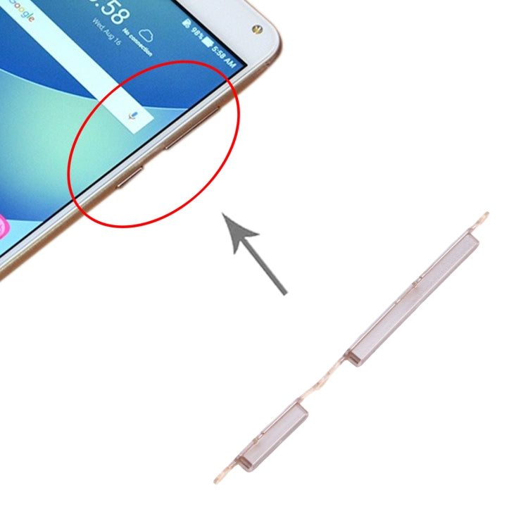 Power Button and Volume Control Button for Asus ZenFone 4 Max ZC520KL (Silver) by buy2fix