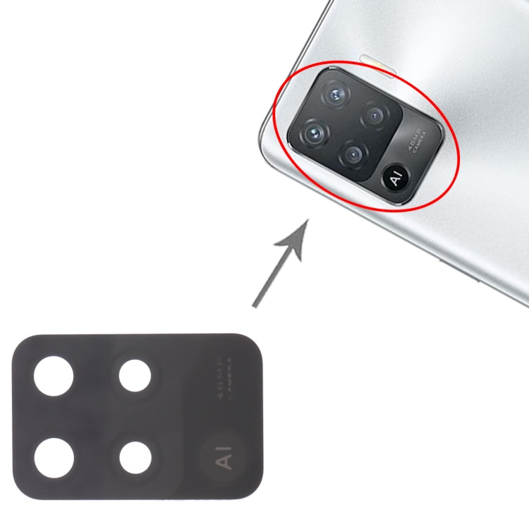For OPPO A94 CPH2203 10pcs Back Camera Lens by buy2fix