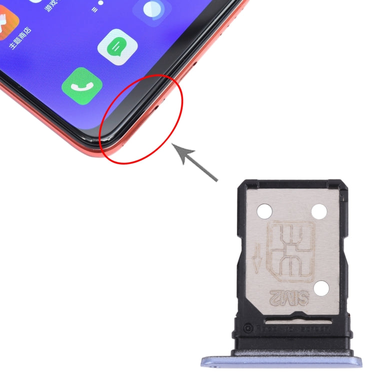 For OPPO Realme V15 5G SIM Card Tray + SIM Card Tray (Silver) by buy2fix